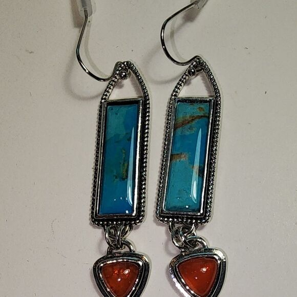 Turquoise Artisan Earrings - Picture 2 of 2